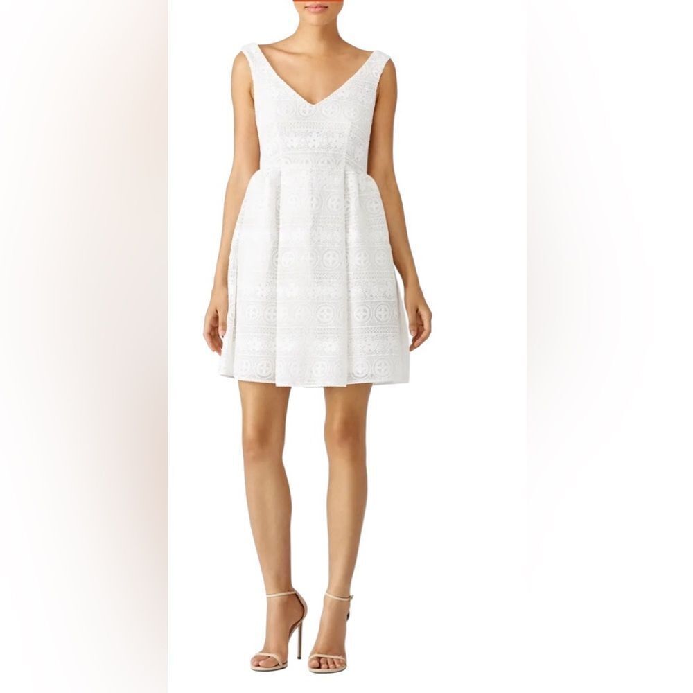RED Valentino White Floral Macrame Dress US 4